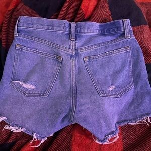 Abercrombie & Fitch Distressed Blue Jean Shorts